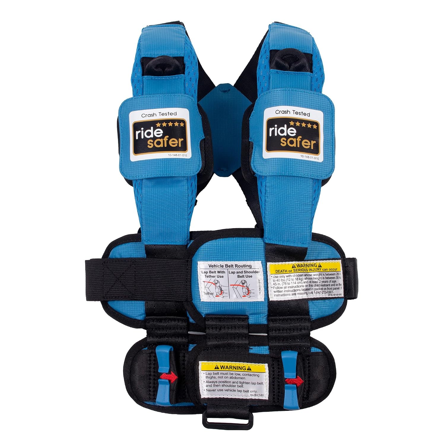 RideSafer Gen 5 - Small Blue, Lightweight, Compact, Portable Car Seat - Perfect for Travel and Everyday Child Safety