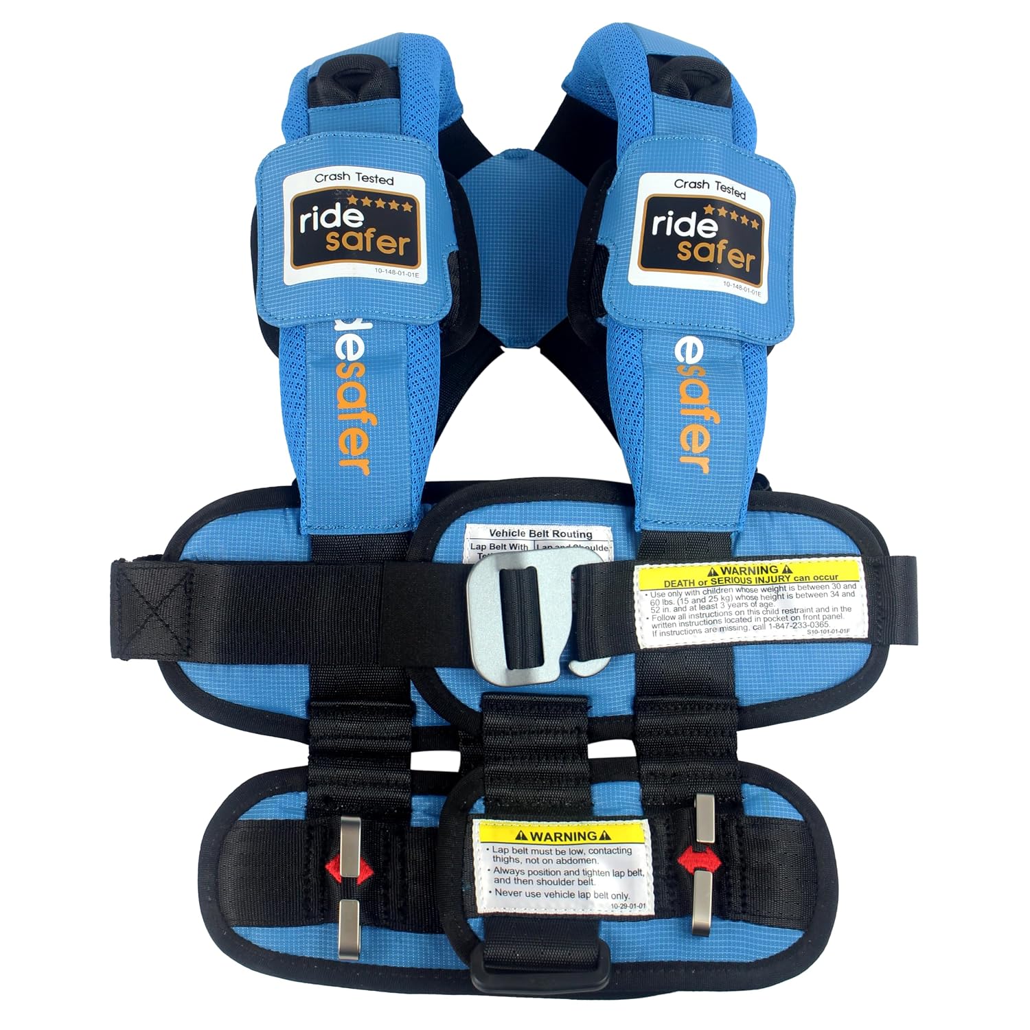 RideSafer Gen 5 - Extra Large Blue, Lightweight, Compact, Portable Car Seat - Perfect for Travel and Everyday Child Safety